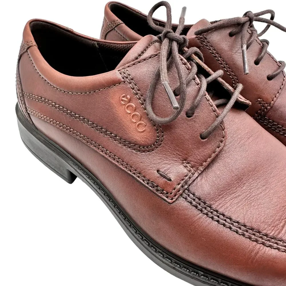 ECCO Men's Sz: 42 / US 8/8.5 Leather Brown Shock Point Lace Up